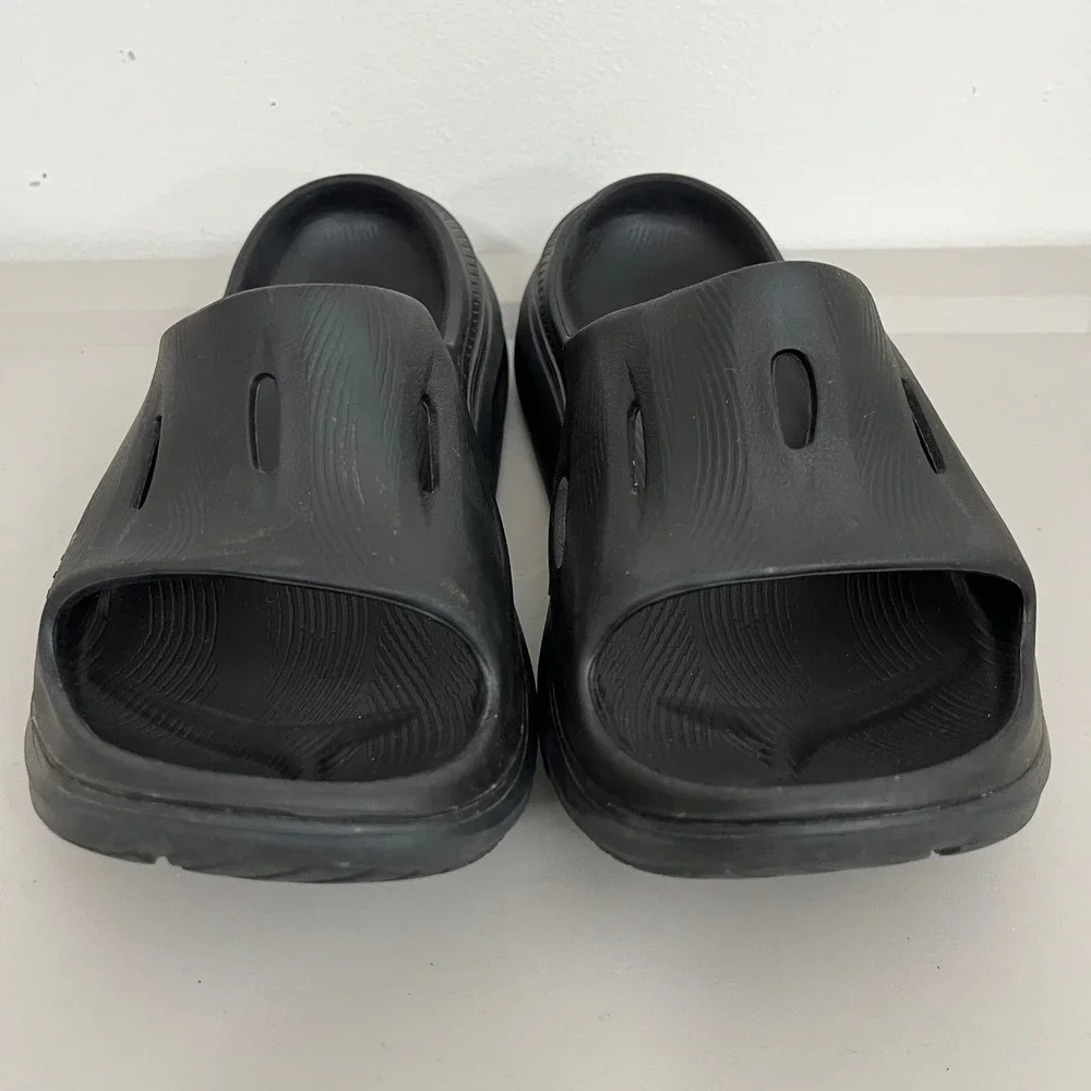 Hoka Ora Recovery Slide 3 Mens 9 Womens 11 Black EVA Foam Sport Sandal Comfort
